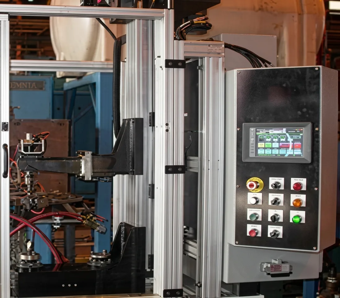 Induction hardening scanner at Lone Star Heat Treating