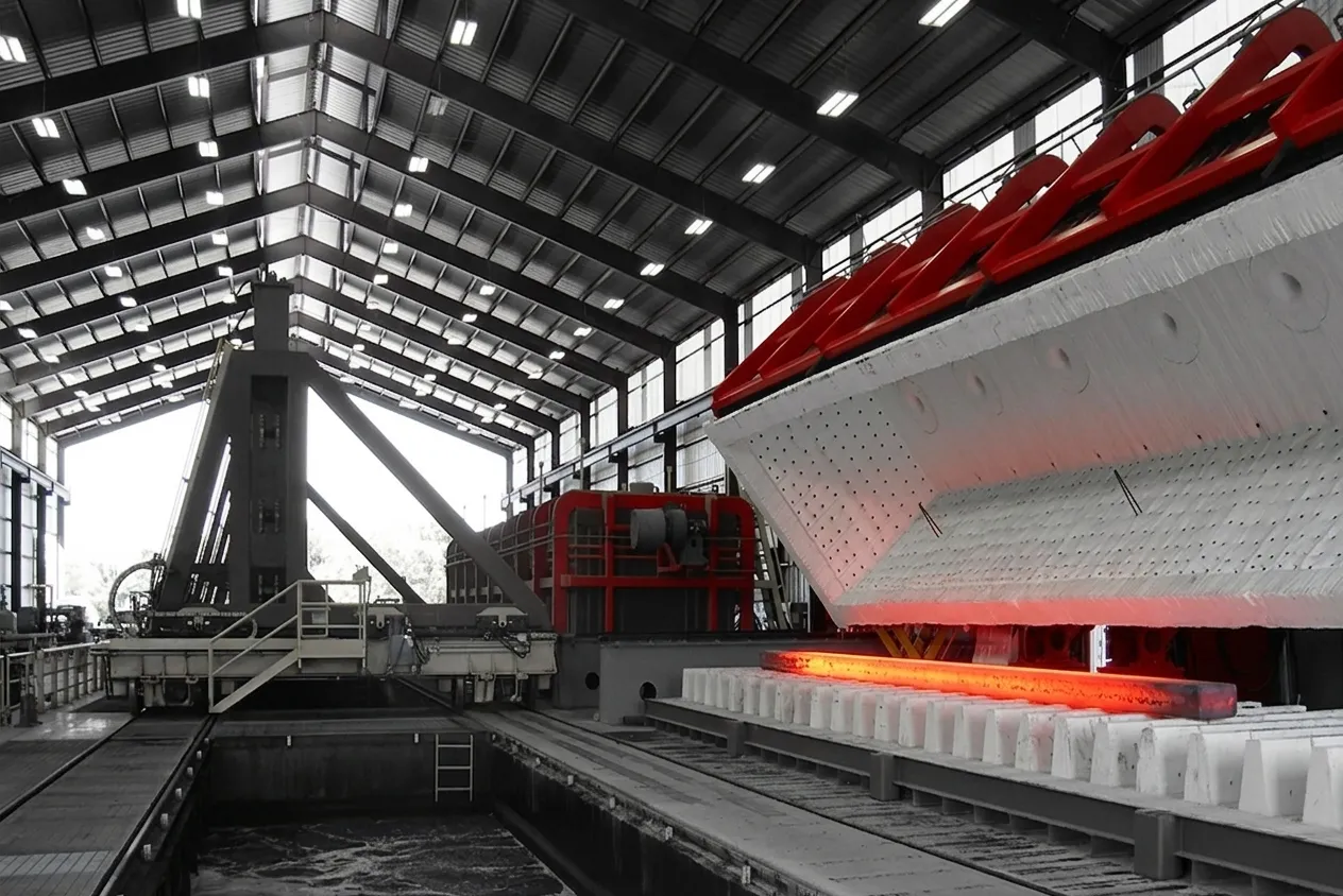 Industrial furnace interior at Lone Star Heat Treating